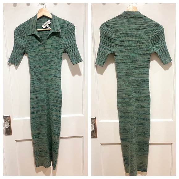 Derek Lam 10 Crosby Cianna Polo Collar Sweater Dress S Knit Midi - Picture 2 of 7